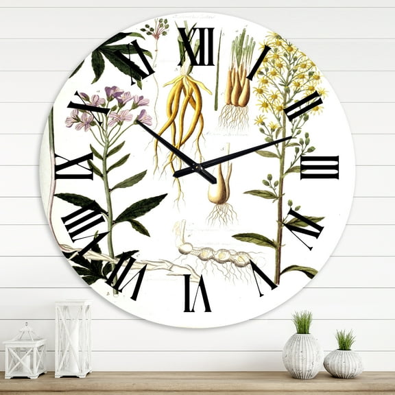 Designart 1 in Quartz Farmhouse Wall Clock