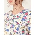 thumbnail image 5 of Moomaya Printed Viscose Summer Top For Women, Round Neck Short Sleeves Casual Top, 5 of 8