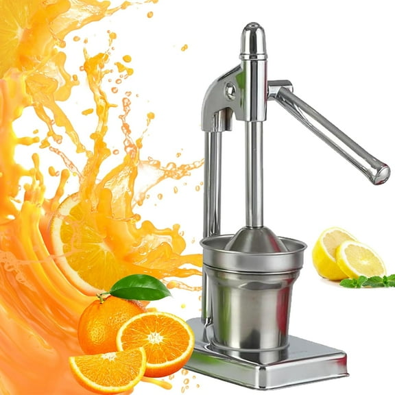 Cast Iron Juicer Hand Press, Heavy Duty Manual Lemon & Orange Press, Stainless Steel Juicer Squeezer for Fresh Juice, Easy to Clean, Home and Kitchen Essential