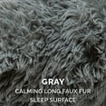 thumbnail image 5 of Furhaven 30" Round Calming Donut Dog Bed with Washable & Removable Cover & Bolster - Shaggy Plush Long Faux Fur Ball Bed - Gray, For Dogs Up to 45 lbs, Medium, 5 of 14