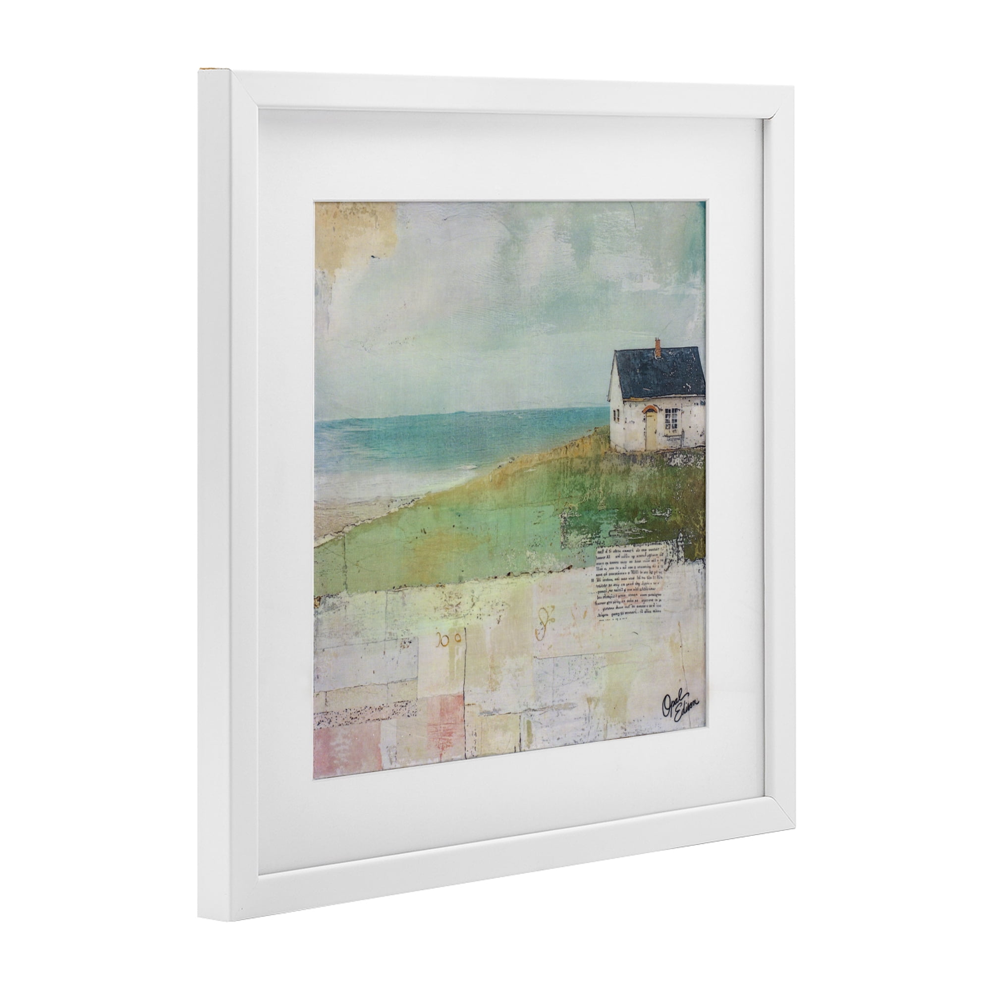 Stupell Industries Quiet Place By The Coast White Framed Print Under Glass, design by Opal Edison