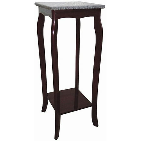 Telephone Table Stand - Ore International JW-118M Cherry Phone Table with Marble Top