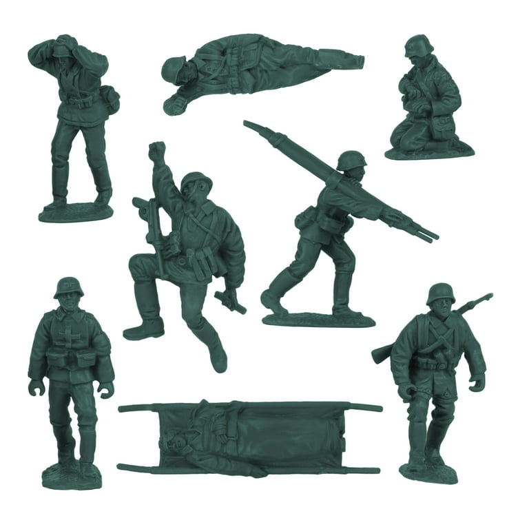 BMC CTS WW2 German Assault & Medic Plastic Army Men - 24pc Forest