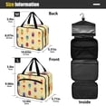 thumbnail image 3 of Travel Hanging Toiletry Bag with 4 Zipped Compartments Waterproof Makeup Accessories Spacious Cosmetic Bag Colorful Popsicles Pattern Medium, 3 of 9