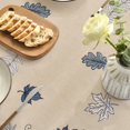 thumbnail image 4 of Fall Tablecloth 60×60 Inch Round, Autumn Harvest Blue Pumpkin Floral Washable Seasonal Table Cover for Party Picnic Dinner Decor, 4 of 6