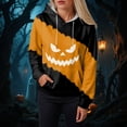 thumbnail image 5 of Godom Halloween Hoodies for Women 2025 cute Pumpkin Face Print Essentials Hoodie Sweatshirts Pullover, 5 of 6