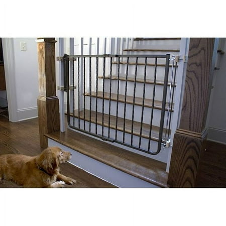 Cardinal Gates Wrought Iron Decor Hardware Mounted Pet Gate Bronze 27" - 42.5" x 29.5"