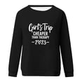 thumbnail image 4 of ICHUANYI Clearance Women's Fashion Printed Loose T-shirt Long Sleeves Blouse Round Neck Casual Tops(Black, XXL) ICHUANYI WER2023081203953, 4 of 4
