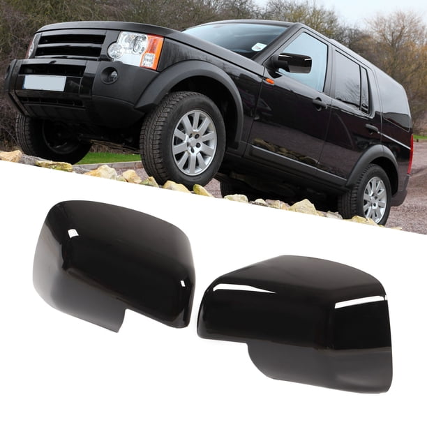 Glossy Black Side Mirror Covers – Adhesive On – For Land Rover Discovery 3 & Freelander – Front Left/Right