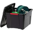 thumbnail image 4 of Boîte de Rangement en Plastique L avec Couvercle et Loquets Solution d'Organisation de Garage Durable Contenants Empilables Emboîtables Poignée de Tirage Sécurisée, 4 of 8