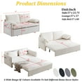 thumbnail image 2 of Futon Pull Out Sofa Bed，Queen Size Convertible Sleeper Sofa Bed,Couches For Living Room,Apartment, 2 of 7