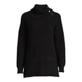 thumbnail image 3 of Martha Stewart Everyday Women's Side Button Cowl Neck Sweater, 3 of 5