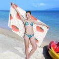 thumbnail image 6 of GZHJMY Strawberry Pattern Beach Towel,Absorbent Quick Dry Sport Towel Oversized Lightweight Soft Bath Towel for Travel Sports Pool Swimming Bath Camping 31x71in Bath Towels, 6 of 7