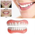 thumbnail image 1 of Aparatos dentales artificiales de silicona, pegatinas blanqueadoras de dientes, dentaduras postizas para sonrisas,dientes decorativos, una pieza para la parte superior e inferior., 1 of 5