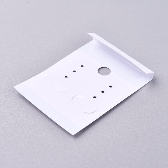 100 Sheets Jewelry Display Cards Plastic Hanging Earring Display Rectangle Jewelry Packaging Supplies DIY Earrings Holder Retail Show for Ear Studs Jewelry Accessory Display