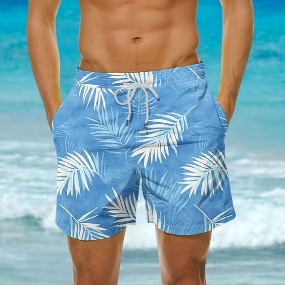 Dovford Mens Swim Trunks 5 Inch Beach Shorts with Mesh Lining Funny Swimming Bathing Suits Quick Dry Swimwear