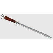 14" High Carbon Honing Steel With Red Handle-With Diamond Grain Coating (Round)