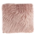 thumbnail image 6 of Somerset Home  2-Piece Himalayan Faux Fur Pillow for Adult - 22” Square Cover & Insert, Pink, 6 of 6