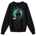 thumbnail image 5 of Demon Slayer Muichiro Tokito Crew Neck Long Sleeve Black Adult Sweatshirt-Large, 5 of 7