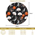 thumbnail image 3 of Basketball and Silhouette Black Pattern Round Tablecloth 70"x70", Wrinkle Resistant Wipeable Table Cover for Kitchen Dining Room Picnic Patio and Party, 3 of 6