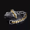 thumbnail image 3 of EOEMY Fashion 925 Silver Dragon Bracelet Bangle Domineering Party Jewelry For Men-Gold-19Cm, 3 of 7
