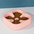 thumbnail image 5 of Healthy Slow Feeding Dog Bowl fun Feeder No Chocking Water Bowl With Four leaf Clover Pattern pink, 5 of 5