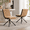 Camel, variant on Aukfa Velvet Swivel Dining Chairs Set of 2, Modern Bubble Tufted Kitchen Side Chairs, Black Metal Legs,Beige
