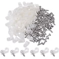 thumbnail image 1 of HAHADAXA 100 Pack 1/4 Inch R-type Clip Cable Fastener Wire Clamp Nylon Screw Mounting Electrical Grip Wire Clips with 100 Pack Screws for Wire Management, 1 of 7