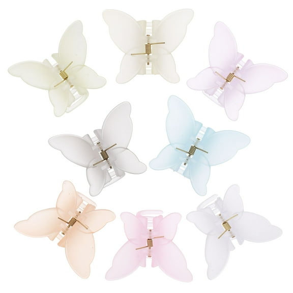 HEMOTON  8 Pcs Snap Hair Clips for Women Butterfly Woman Baby