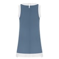 thumbnail image 5 of Women's Athletic Summer Mini A-Line Dress Sleeveless Crew Neck Color Block Shift Dress Casual Sporty Tennis Golf Apparel Loose Fit Lightweight Breathable Daily Wear, 5 of 6