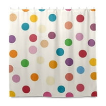 Yayeee Shower Curtain with Hooks 72"x72" Waterproof Fabric Bathroom Hanging Decor, Polka Dot