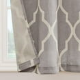 thumbnail image 3 of Curtainking Linen Kitchen Curtains Moroccan Tile Print Tier Curtains 24 Inch Geometric Lattice Cafe Curtains Farmhouse Half Cafe Curtains 2 Panels Light Grey, 3 of 8