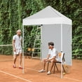 thumbnail image 6 of EAGLE PEAK Straight Leg Outdoor Portable Canopy Tent with One Removable Sunwall 5 x 5 ft, Carry Bag Included, White, 6 of 11