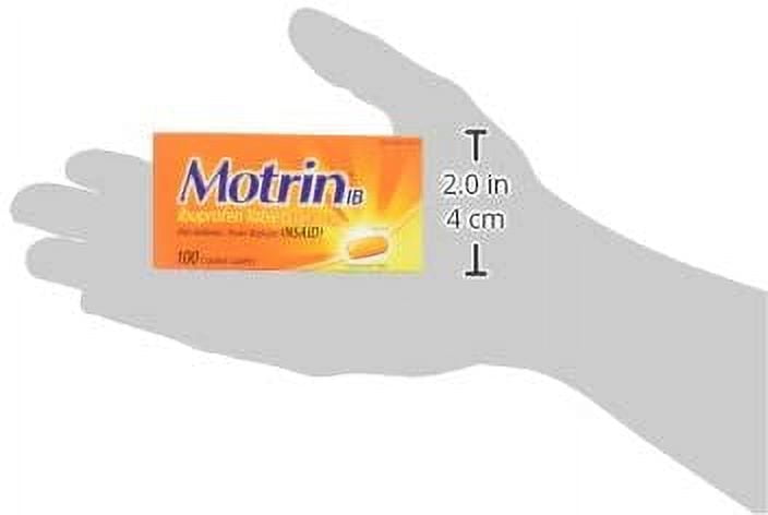 Motrin Ib Ibuprofen 200Mg Pain Reliever And Fever Reducer Caplets - 100 Ea, 2 Pack
