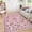 Pink-Insect, variant on Wonnitar 8'x 10' Floral Area Rug - Machine Washable Non-Slip Boho Rug for Living Room, Soft Low Pile Carpet for Bedroom, Dining Room, Nursery