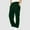Dark Green, variant on Casual Wide Leg Sweatpants for Youth, Comfortable Stretchy Jogger Pants for Spring Summer Outdoor Activities, Loose Fit Elastic Waist Bottoms, Breathable Fabric