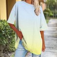 thumbnail image 4 of 2025 Oversized T Shirts Women's Plus Size Tees Casual Half Sleeve V Neck Shirt Summer Loose Comfy Basic Tunic Tops, 4 of 7
