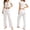 RD2, variant on Yuncity Womens Pajamas Knit Slim Fit 2 Piece Heart Print Summer Short Sleeve Crew Neck Top And Pants Pjs Sleepwear Loungewear Nightwear,Size S-Xl Beige