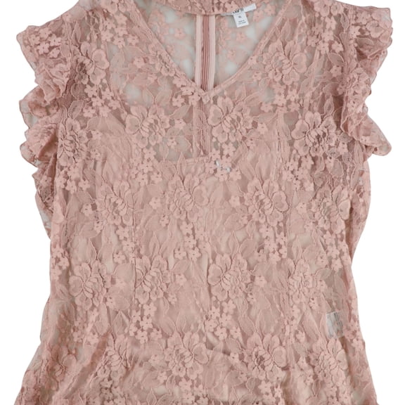 Bar Iii Womens Lace Pullover Blouse