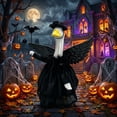 thumbnail image 4 of EaseDay Halloween Porch Goose Outfit Black Witch Costume Set with Wings Hat Wand Skirt for 23 Inch Lawn Goose Lawn Goose Clothes Fall Outdoor Decor, 4 of 9