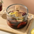 thumbnail image 6 of Glass Cooking Pot with Lid - 1.6L(54oz) Heat Resistant Borosilicate Glass Cookware Stovetop Pot Set - Simmer Pot with Cover Safe for Soup, Milk, Baby Food Clear, 6 of 8