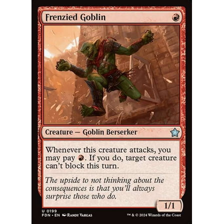 MtG Foundations Uncommon Frenzied Goblin #199