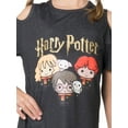thumbnail image 2 of Harry Potter Girls Little Chibi Art Cold Shoulder Nightgown, 2 of 3