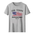 thumbnail image 3 of Mens Tshirts Short Sleeve 250th Anniversary USA Shirt Independence Day Graphic Tee Casual Celebration Crewneck T Shirts for Man Light Gray M, 3 of 5