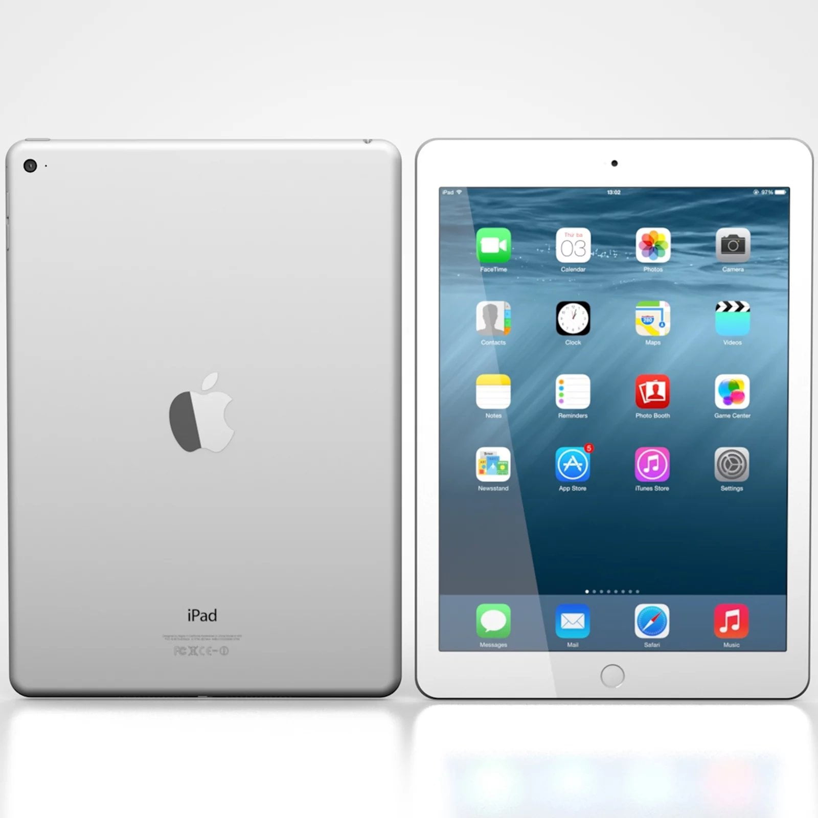 Restored Apple Ipad Air 2 - 9.7" A8X Triple-Core 1.5 GHz 2GB RAM 128GB Storage Wifi + Cellular - Silver (Refurbished)