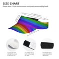 thumbnail image 3 of Yiaed Colorful Glitter Rainbow Print Sport Sun Visor Hats Adjustable Empty Top Baseball Cap Cotton Ball Caps for Women and Men, 3 of 5