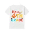 thumbnail image 1 of Girls & Boys "School Year Theme Cotton Graphic Tees, Back To School Clothes Girls, Black Casual Style Summer Shirts With Pencil and apple Pattern, Gift For First Day of School, 1 of 6