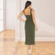 thumbnail image 3 of Vestido elegante de estilo francés para mujer, sin mangas, con abertura en el hombro, para primavera y verano, 3 of 6