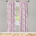 thumbnail image 3 of Ambesonne Colorful Curtains, Flora Fashion Lollipop, Pair of 28"x63", Multicolor, 3 of 5