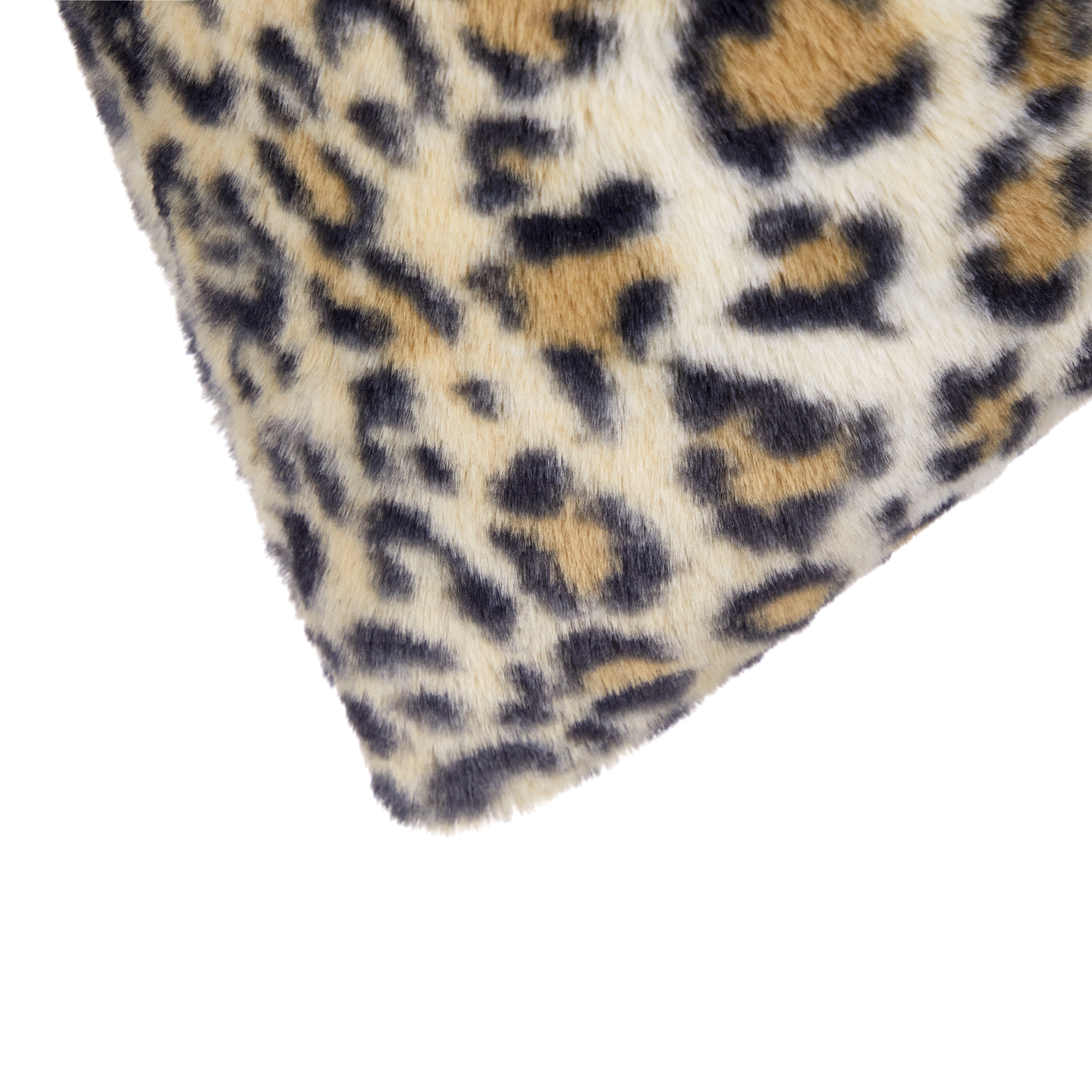 Sofia Home Leopard Print Faux Fur 20" x 20" Decorative Pillow by Sofia Vergara